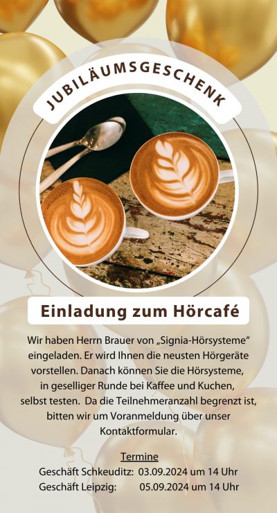 Jubiläumsgeschenk: Hörcafé